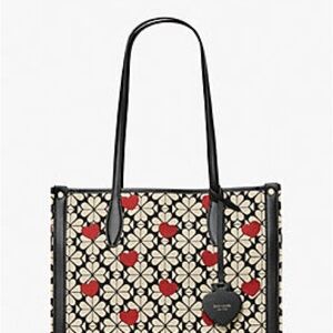 Kate Spade Black and Red Floral Tote Bag